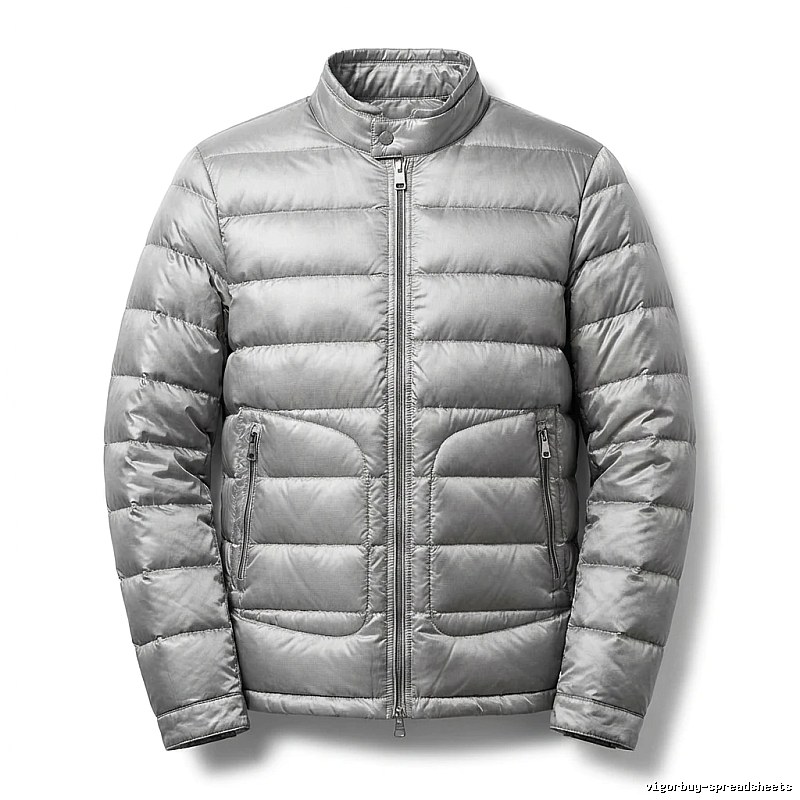Moncler Lightweight and Stylish Silver-Gray Down Jacket