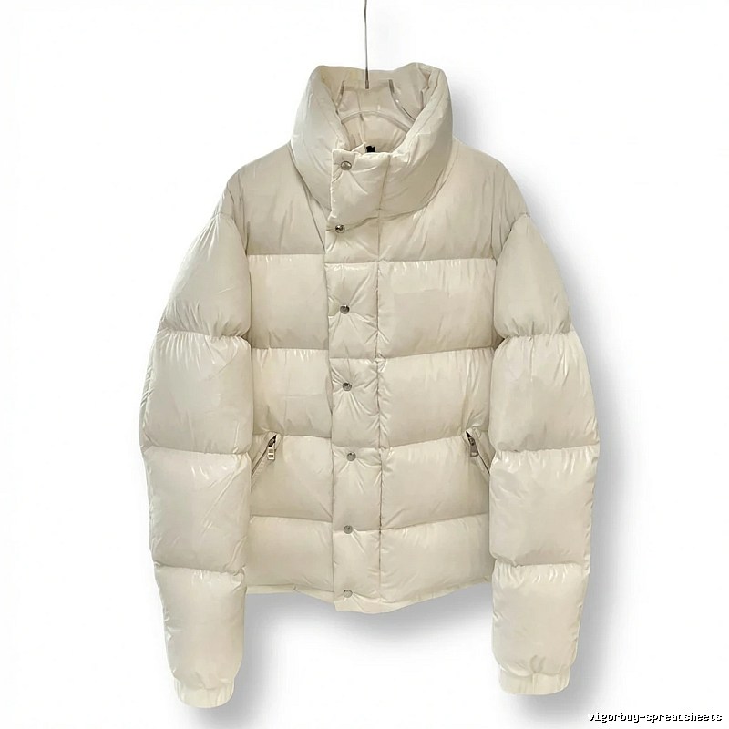 Moncler minimalist style off-white down jacket