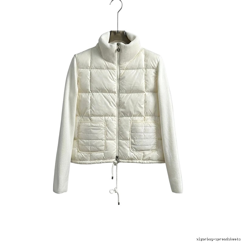 Moncler retro-style white down jacket