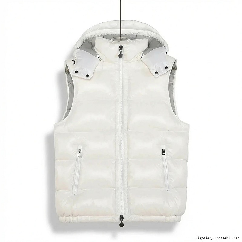 Moncler shiny and fashionable white down vest