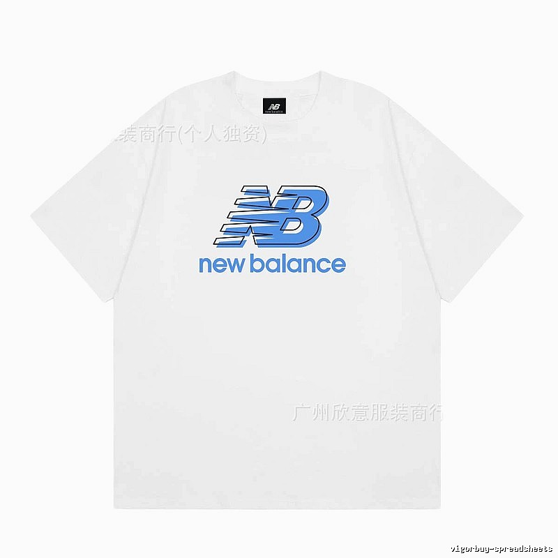 New Balance Casual Printed White Short-sleeve T-shirt