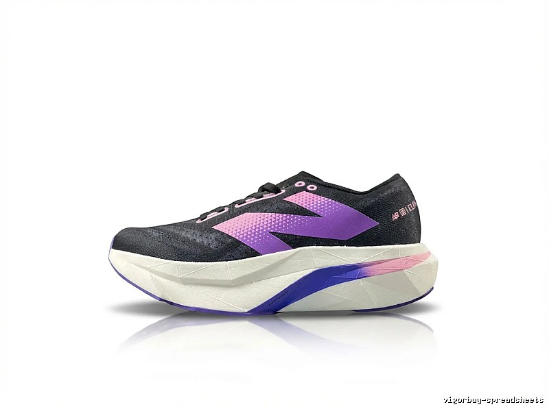 New Balance retro style black and purple sports shoes