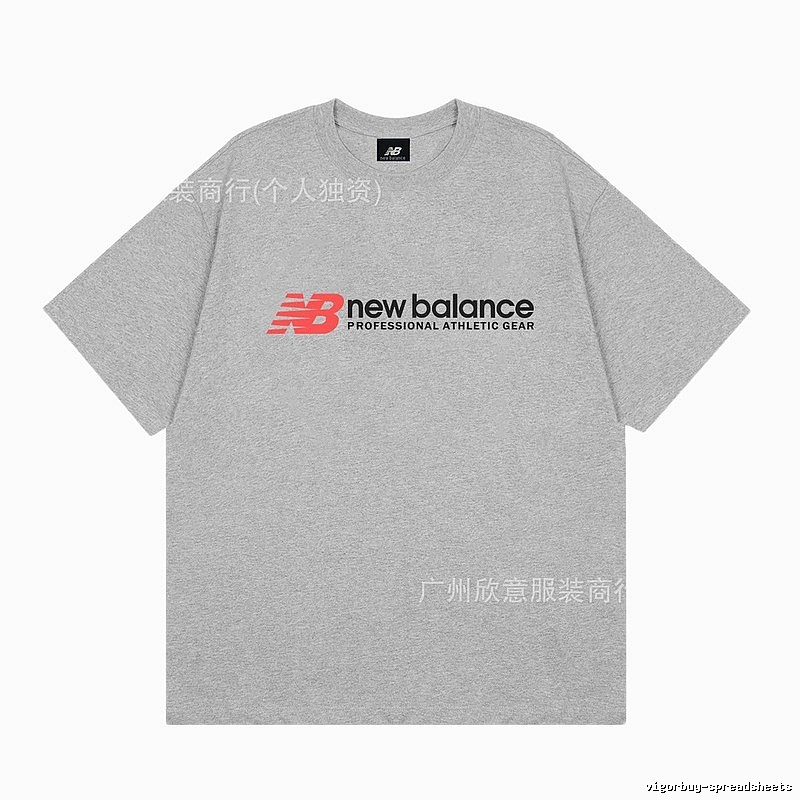 New Balance Sports Casual Style Grey Short-sleeve T-shirt