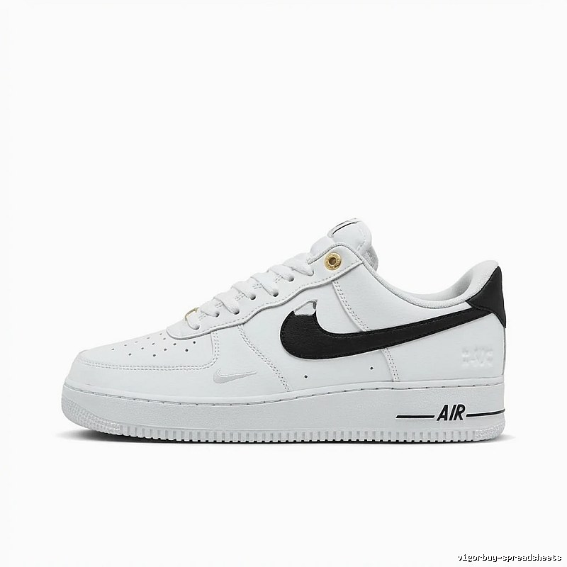Nike Air Force 1 Black and White Trendy Shoes