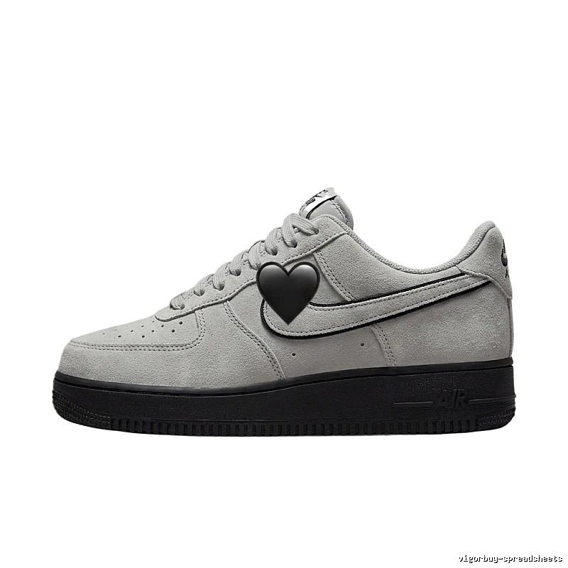 Nike Air Force 1 with heart pattern (white color)