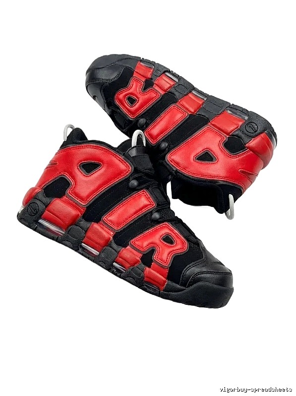 Nike Air More Uptempo Retro Red and Black Shoes