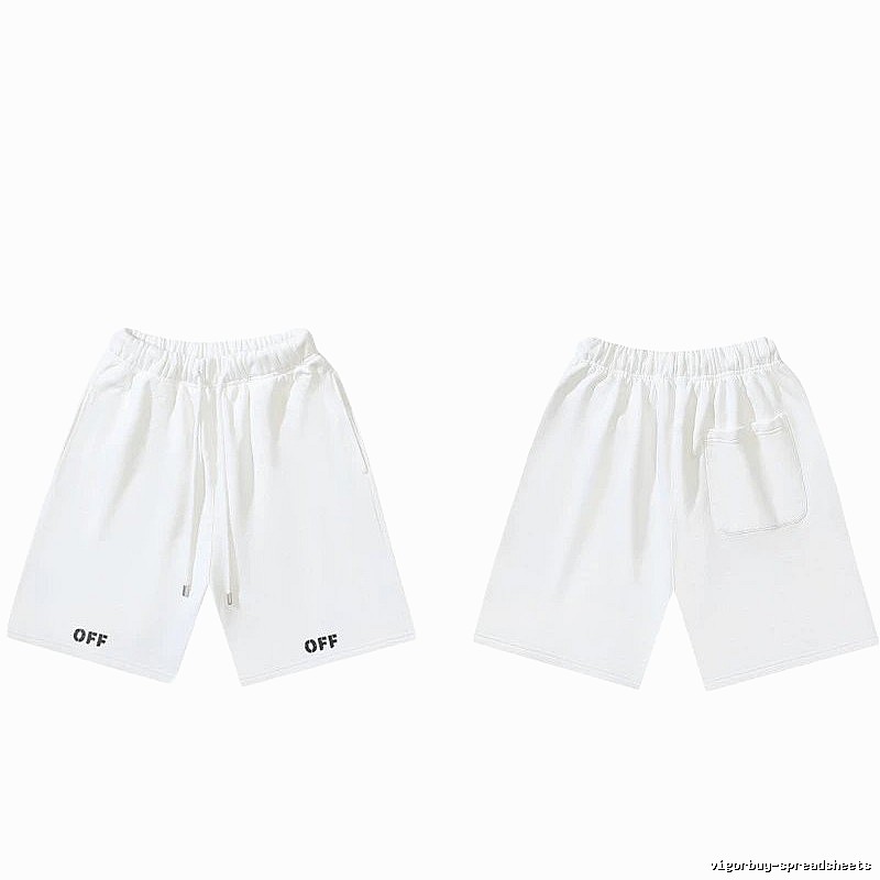 Off-White 017 simple white shorts