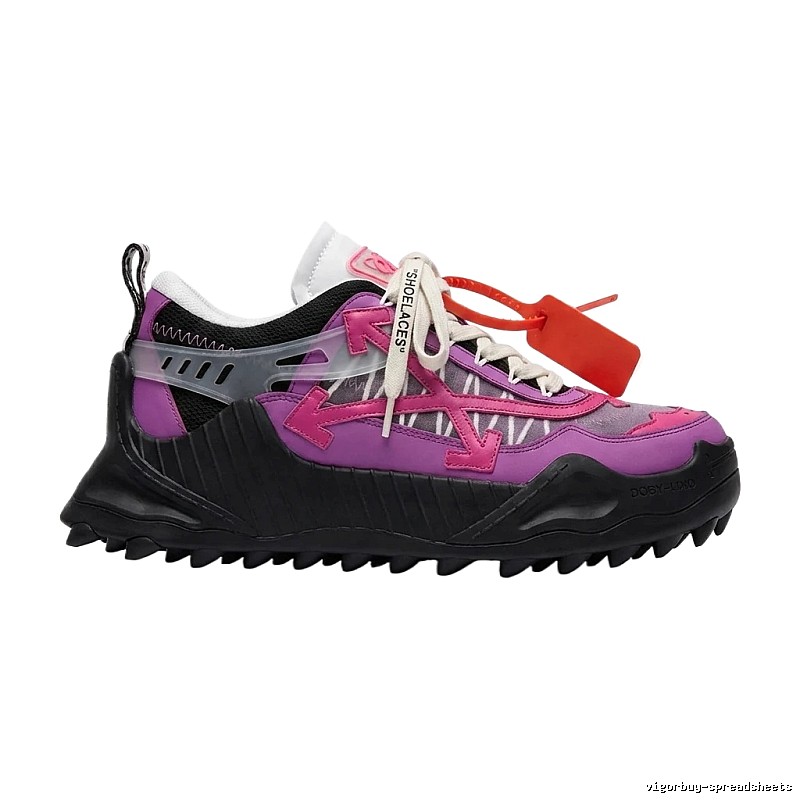 Off-White casual style black and pink sports shoes