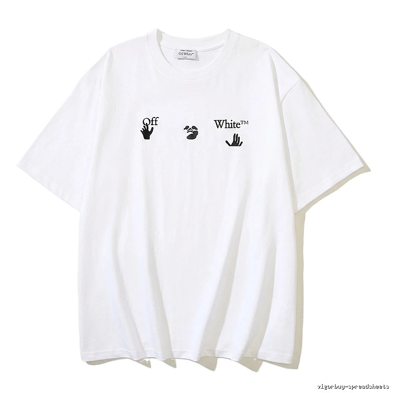 Off-White Gesture Print Style White T-shirt