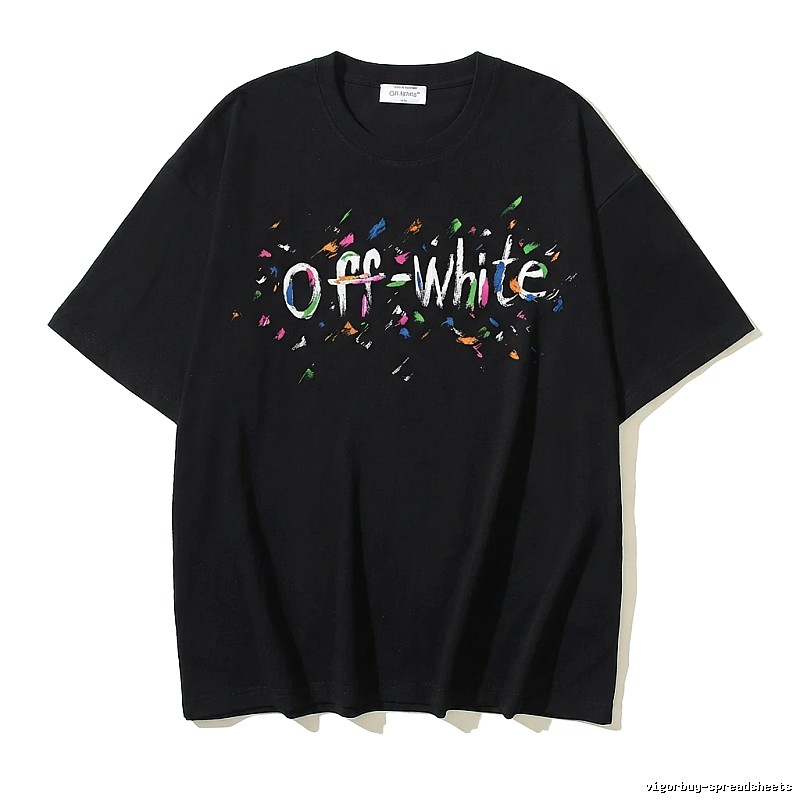 Off-White Graffiti Style Black T-shirt