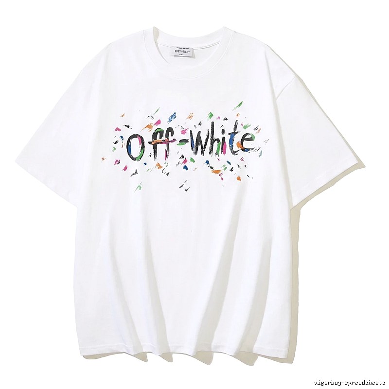 Off-White Graffiti Style White T-shirt