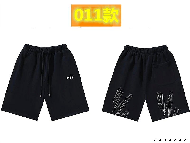 Off-White Style 011 Trendy Black Shorts
