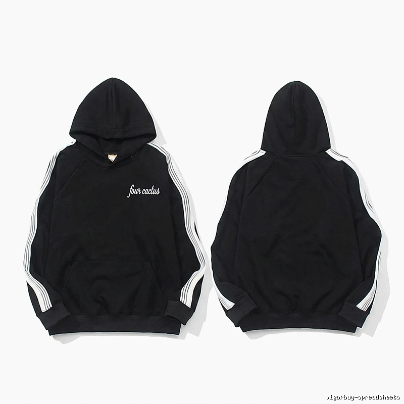 Other black hoodies with side stripes style