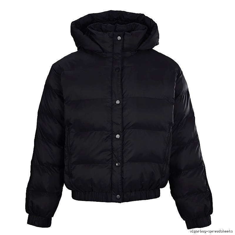 Outdoor Edit Hooded Puffer Jacket - Black