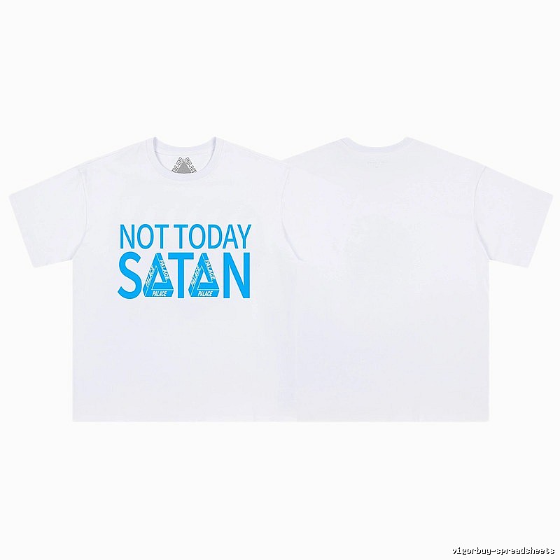 Palace Letter Print Street Style White Short-sleeve T-shirt