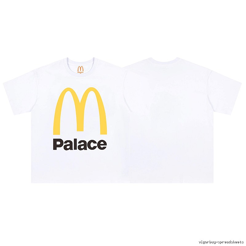 Palace x McDonald's Co-branded Street Style White Short-sleeve T-shirt