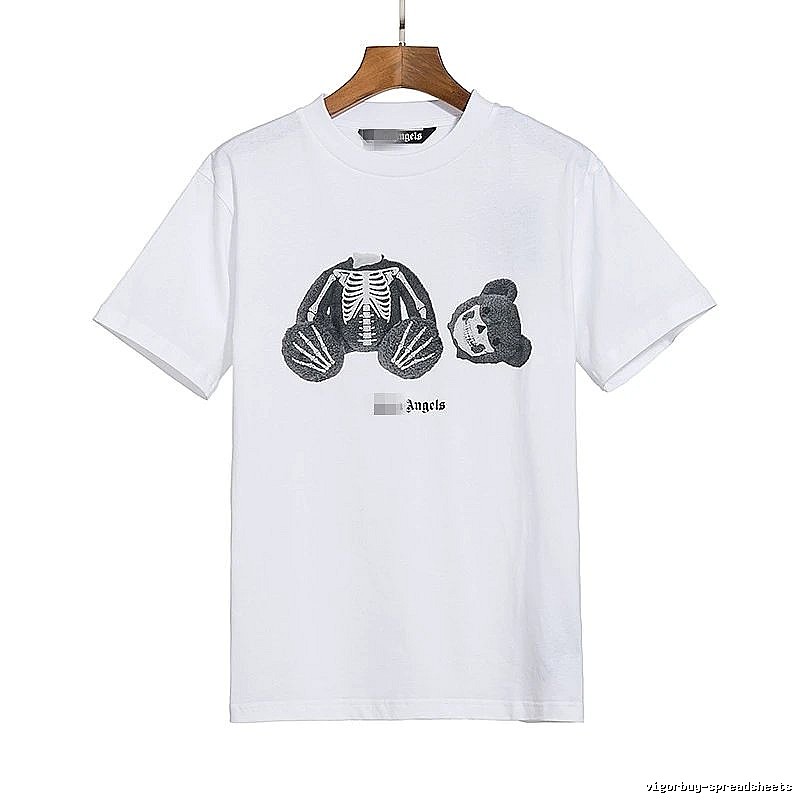 Palm Angels Classic Bear graphic T-shirt White Colorful Bear with Travel-Friendly Style