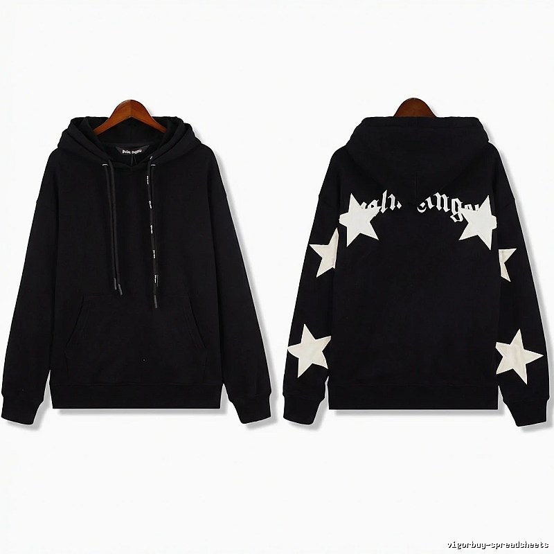 Palm Angels Star Trendy Cool Black Sweatshirt