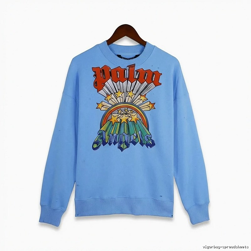 Palm Angels trendy brand blue sweatshirt