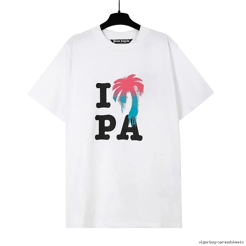 Palm Angels Weekend Logo T-shirt White Palm Tree for Weekend Wear