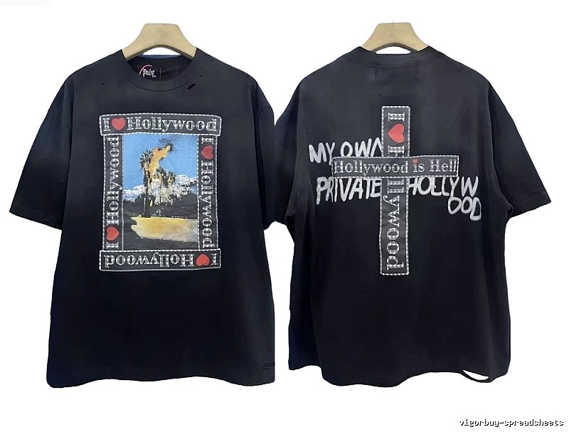 Paly Hollywood Printed Street Style Black T-shirt