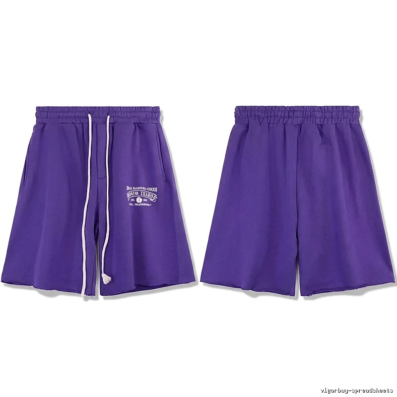 Purple trendy brand shorts of DENIM TEARS