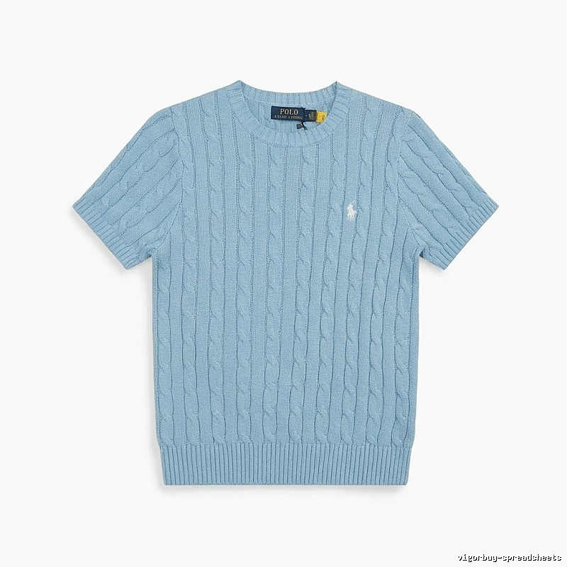 Ralph Lauren Polo Light Blue Trendy Brand Short-sleeve Shirt