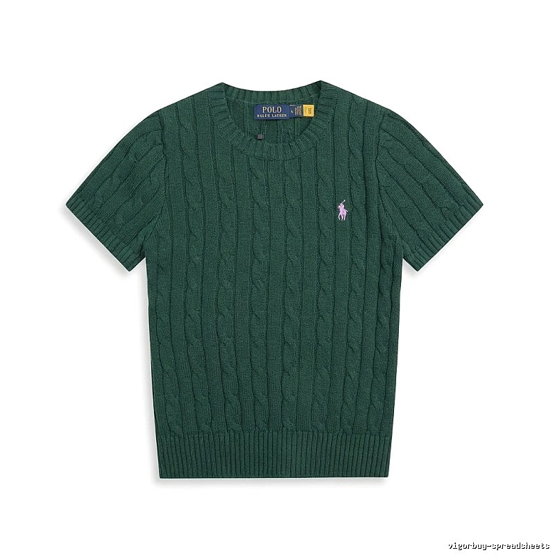 Ralph Lauren Polo Series Retro Style Dark Green Knitted Sweater