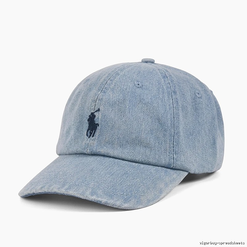 Ralph Lauren Polo Style Denim Blue Baseball Cap