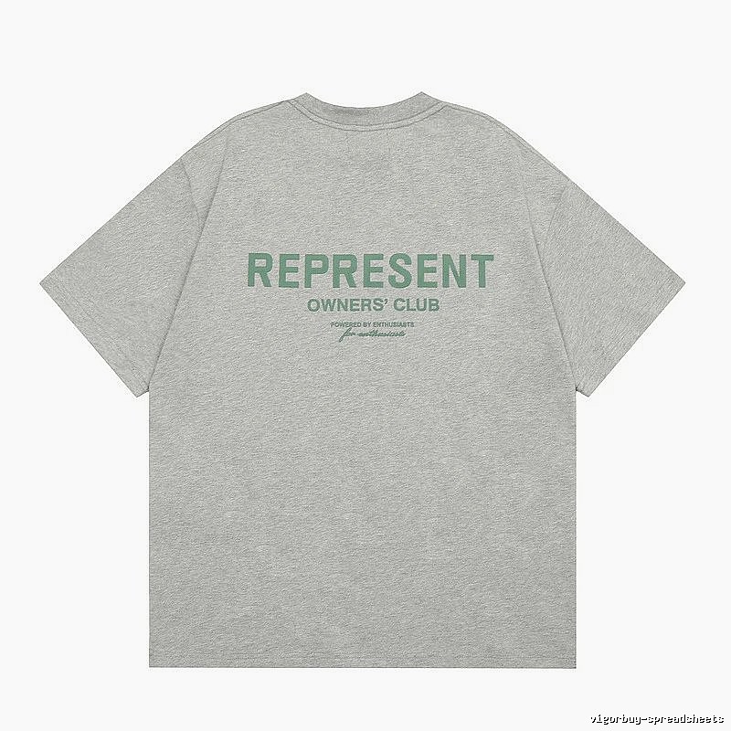 Represent Gray Style 801 Owners Club T-Shirt Casual Layering Logo