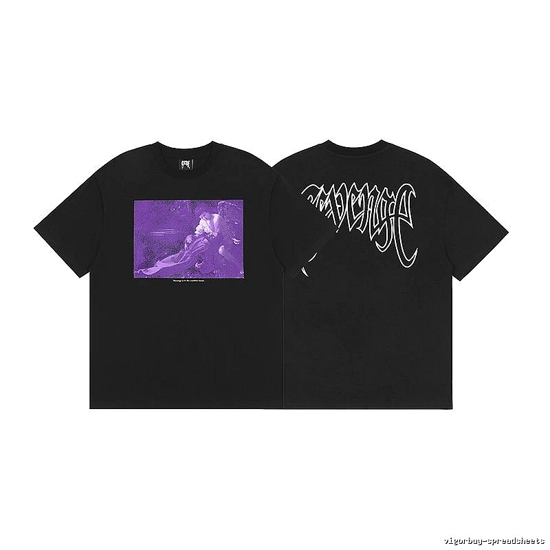 Revenge Black Skull Graphic T-Shirt Fan Wear