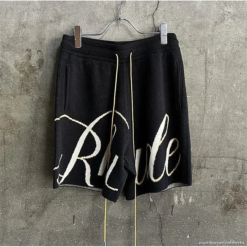 RHUDE Alphabet Wind Black Shorts