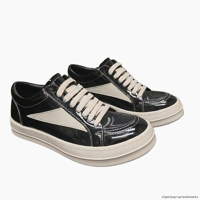 Rick Owens Dark Style Black and White Sneakers