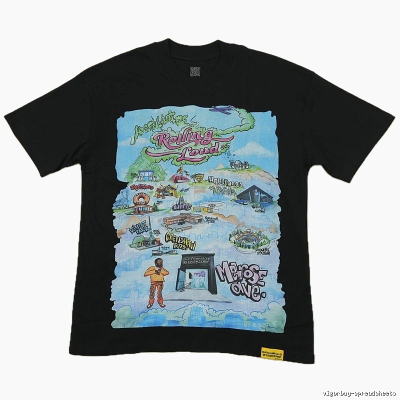 Rolling Loud Graffiti Hip-Hop Style Black T-Shirt