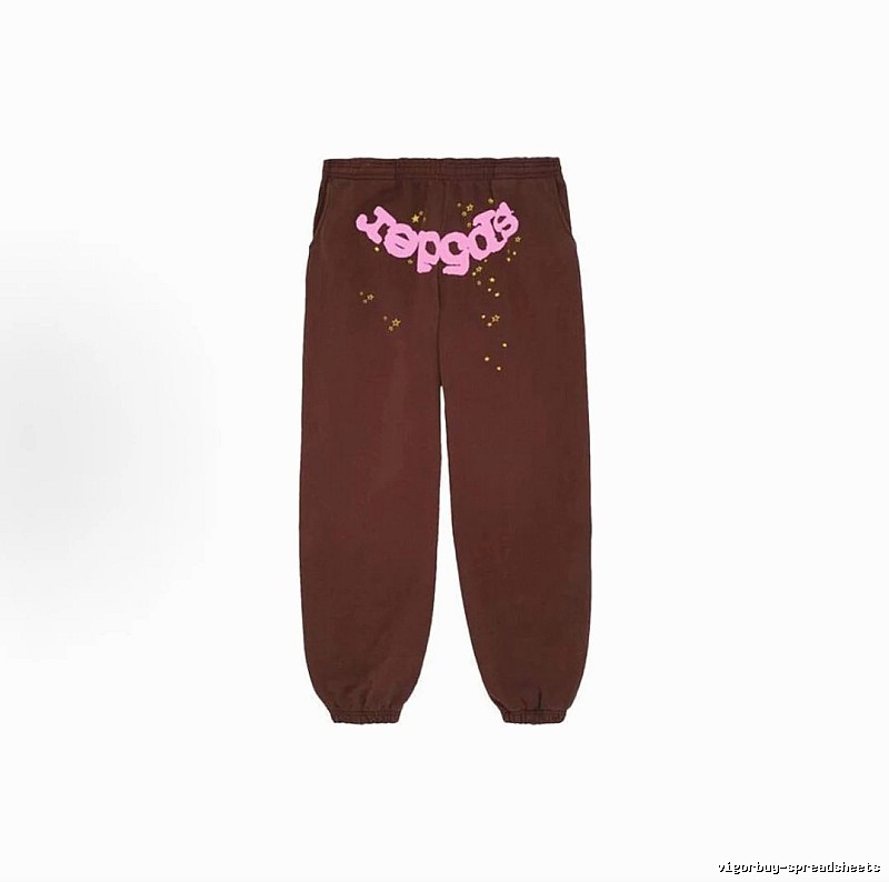 Sp5der Brown Graphic Sweatpants Lifestyle Edit