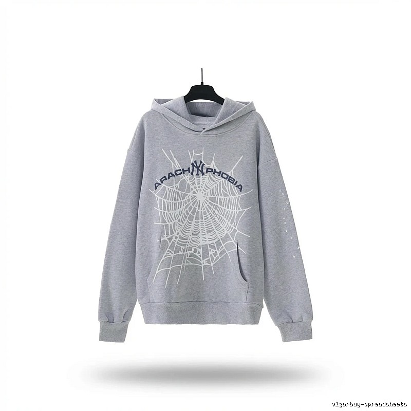 Sp5der Spider Series Grey Streetwear Sweatshirt