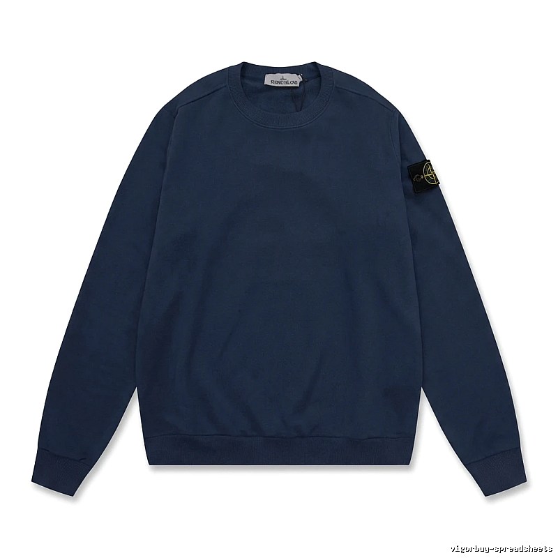 Stone Island basic dark navy blue sweatshirt