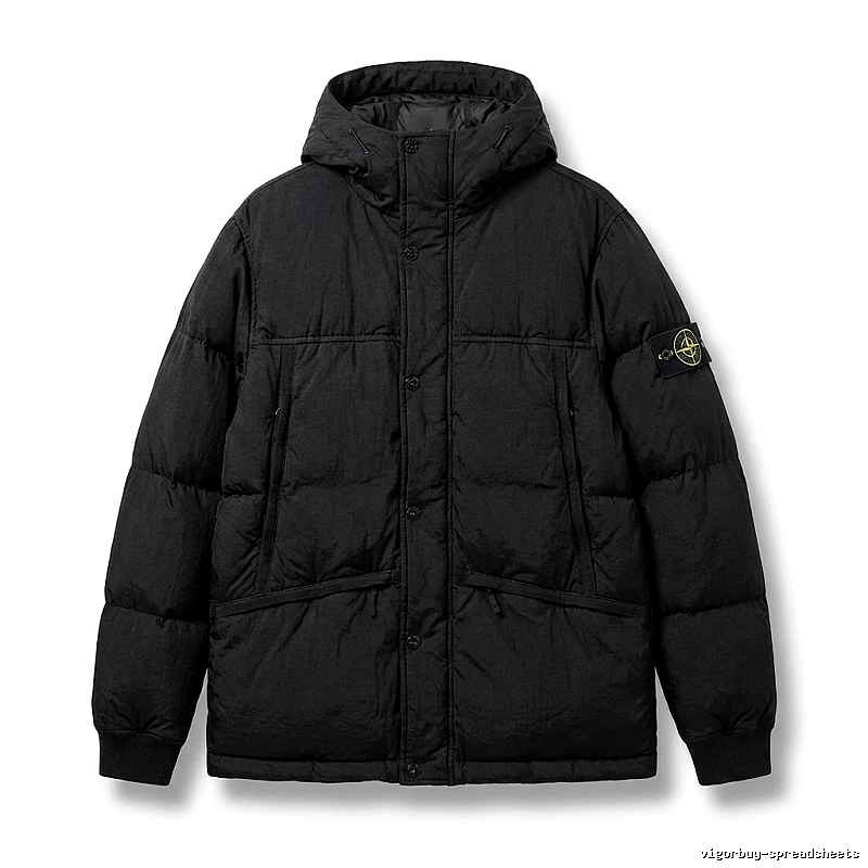 Stone Island functional style black down jacket