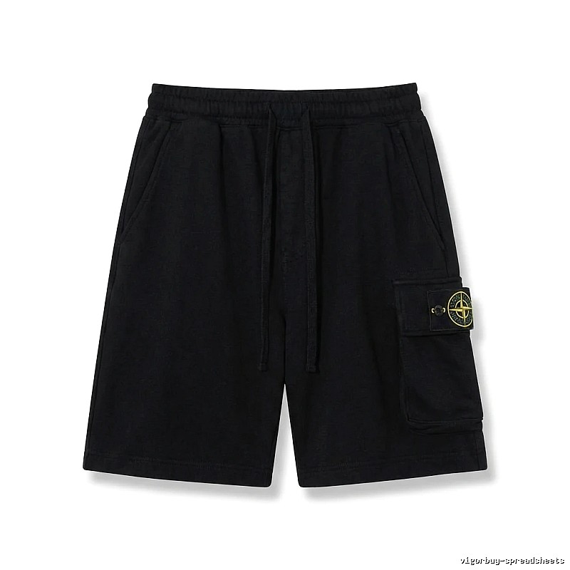 Stone Island work - style black shorts