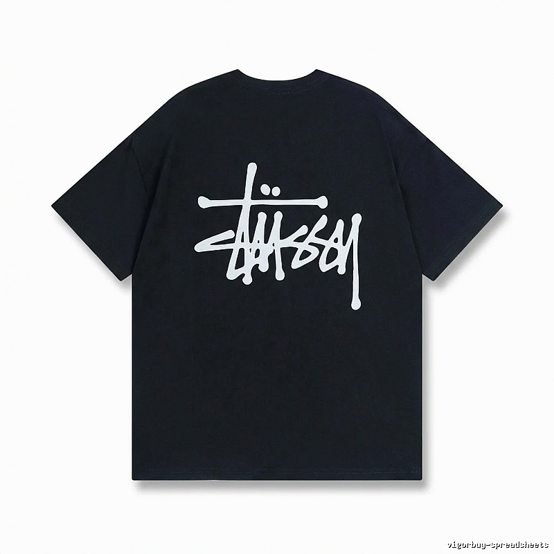 Stussy basic street style black T-shirt