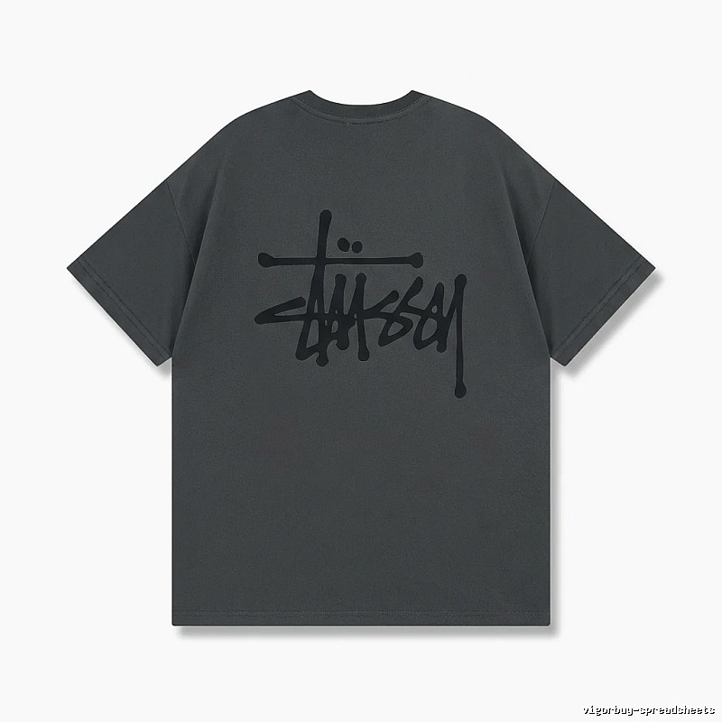 Stussy basic street style gray T-shirt