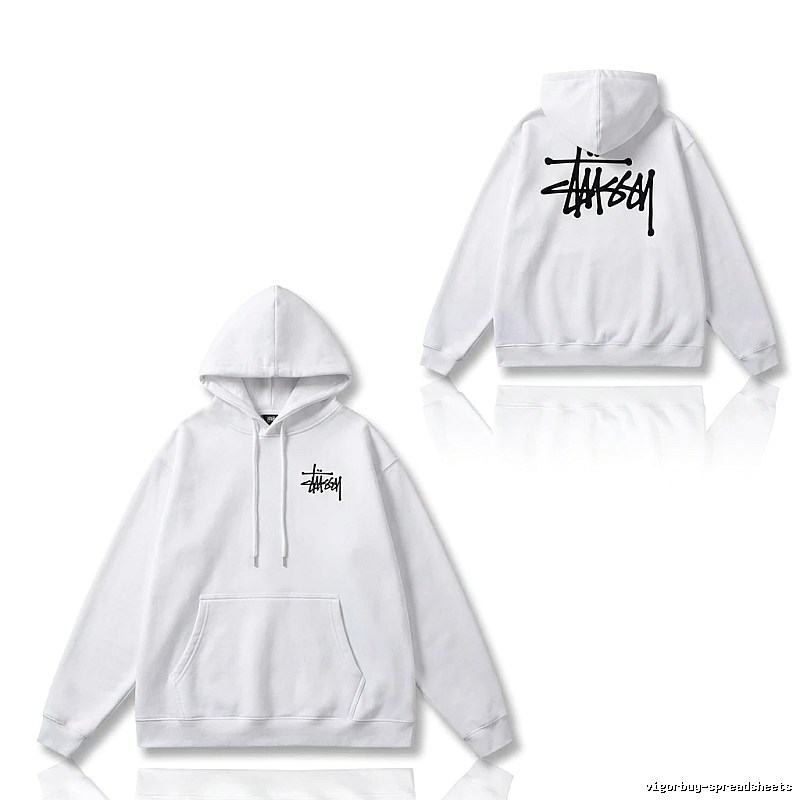 Stussy basic style simple white sweatshirt