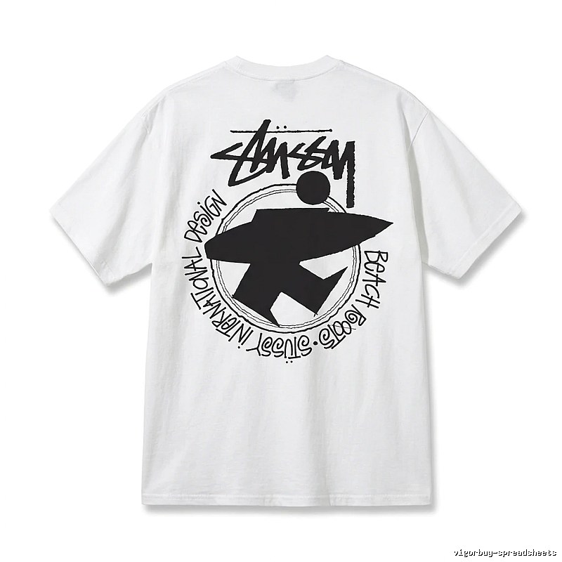 Stussy beach style white T-shirt