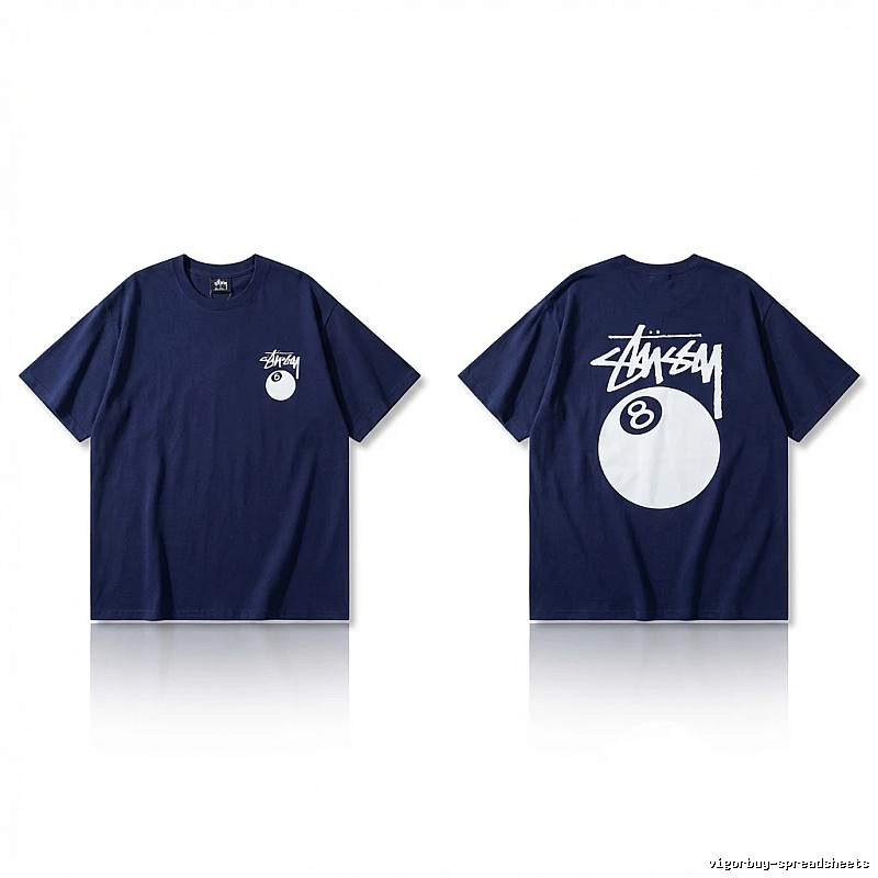 Stussy Billiards Element Minimalist Style T-shirt
