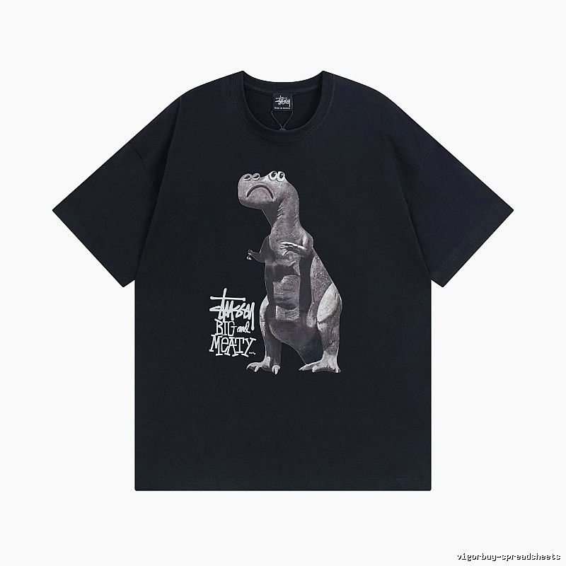 Stussy Black Spider Graphic T-Shirt Visual Accent Logo