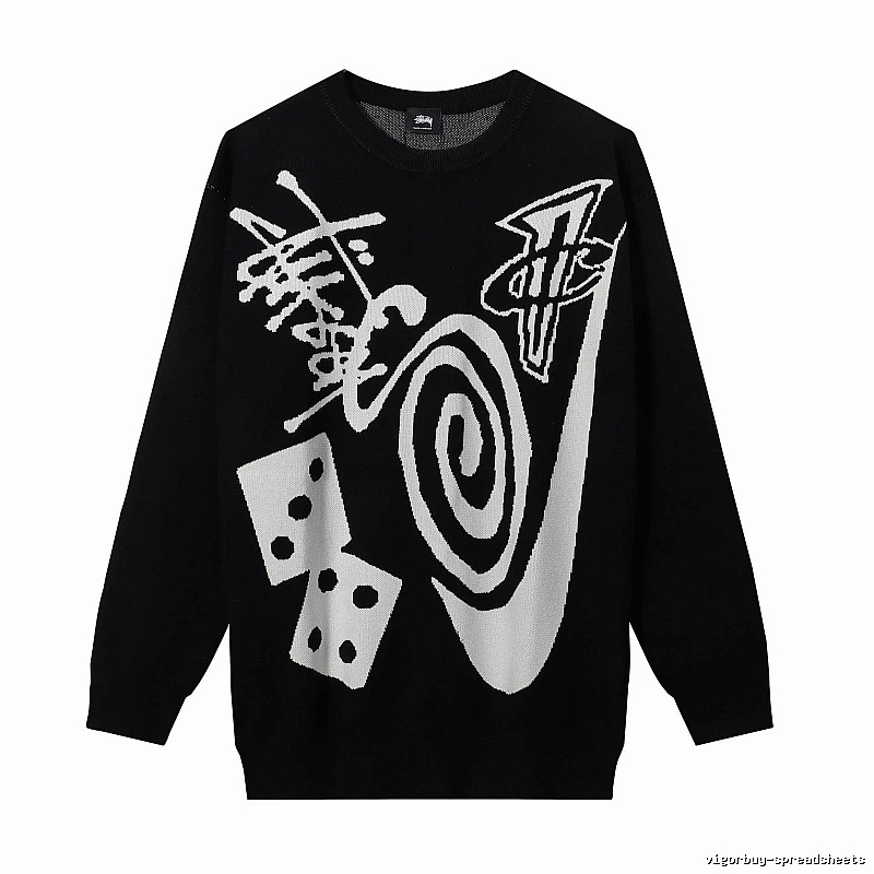 Stussy Black Swirl Graphic SweatShirt Commuter Look