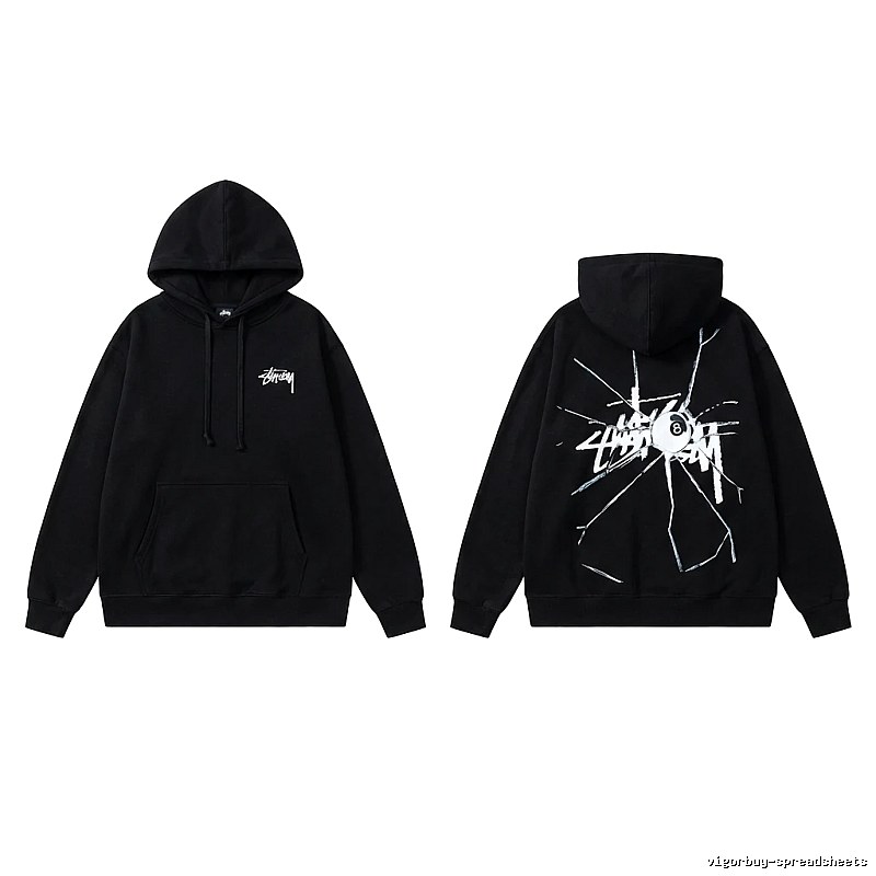 Stussy dark style black hoodie