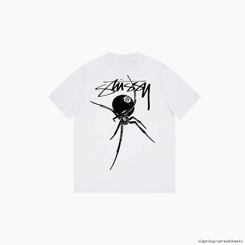 Stussy Easy Match Graphic T-shirt Black White Stussy for Everyday Use