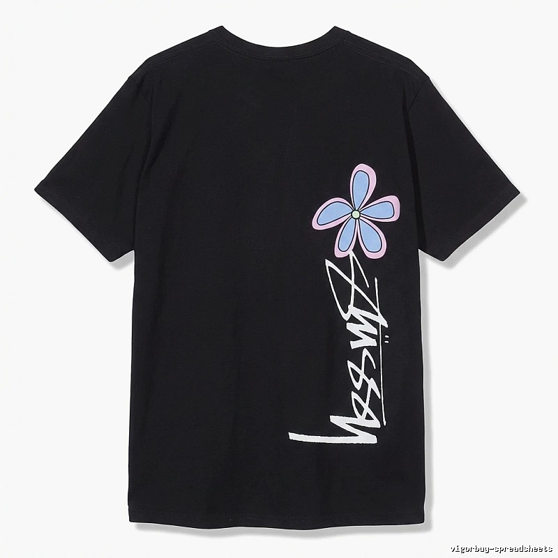 Stussy Floral Style Black T-shirt
