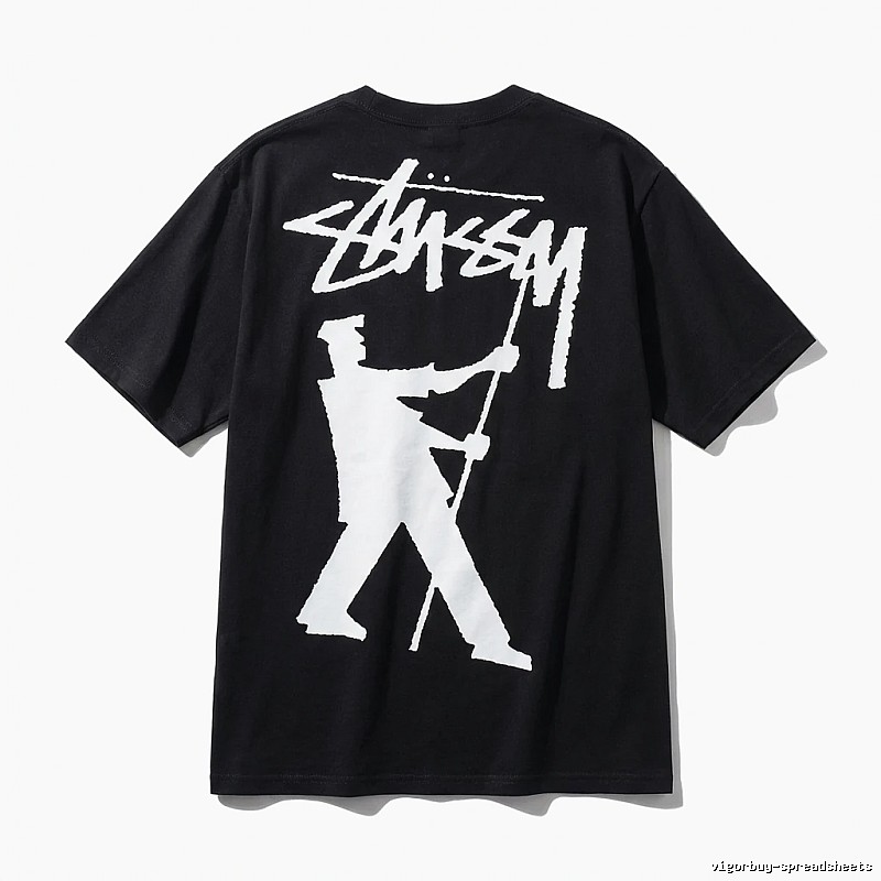 Stussy graffiti-style black T-shirt